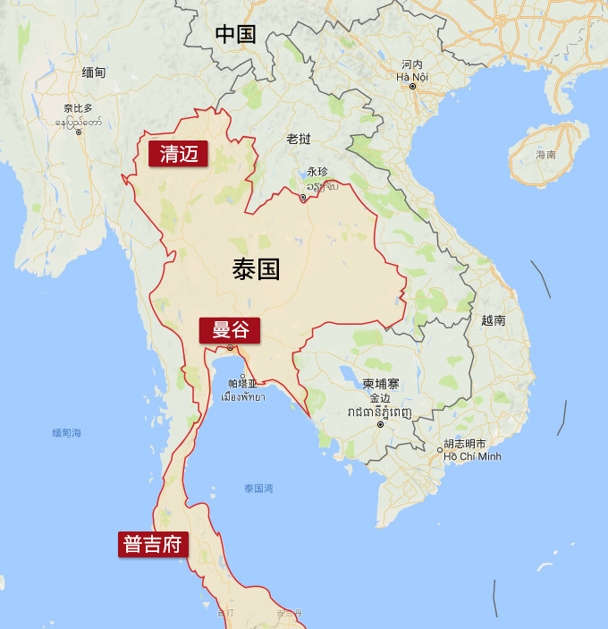 图：泰国全境地图。.jpg